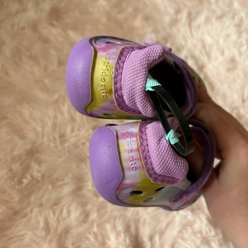 Stride Rite Kids' Purple Tie-Dye Shoes Made2Play Phibian- Kids/Girl Sz 12